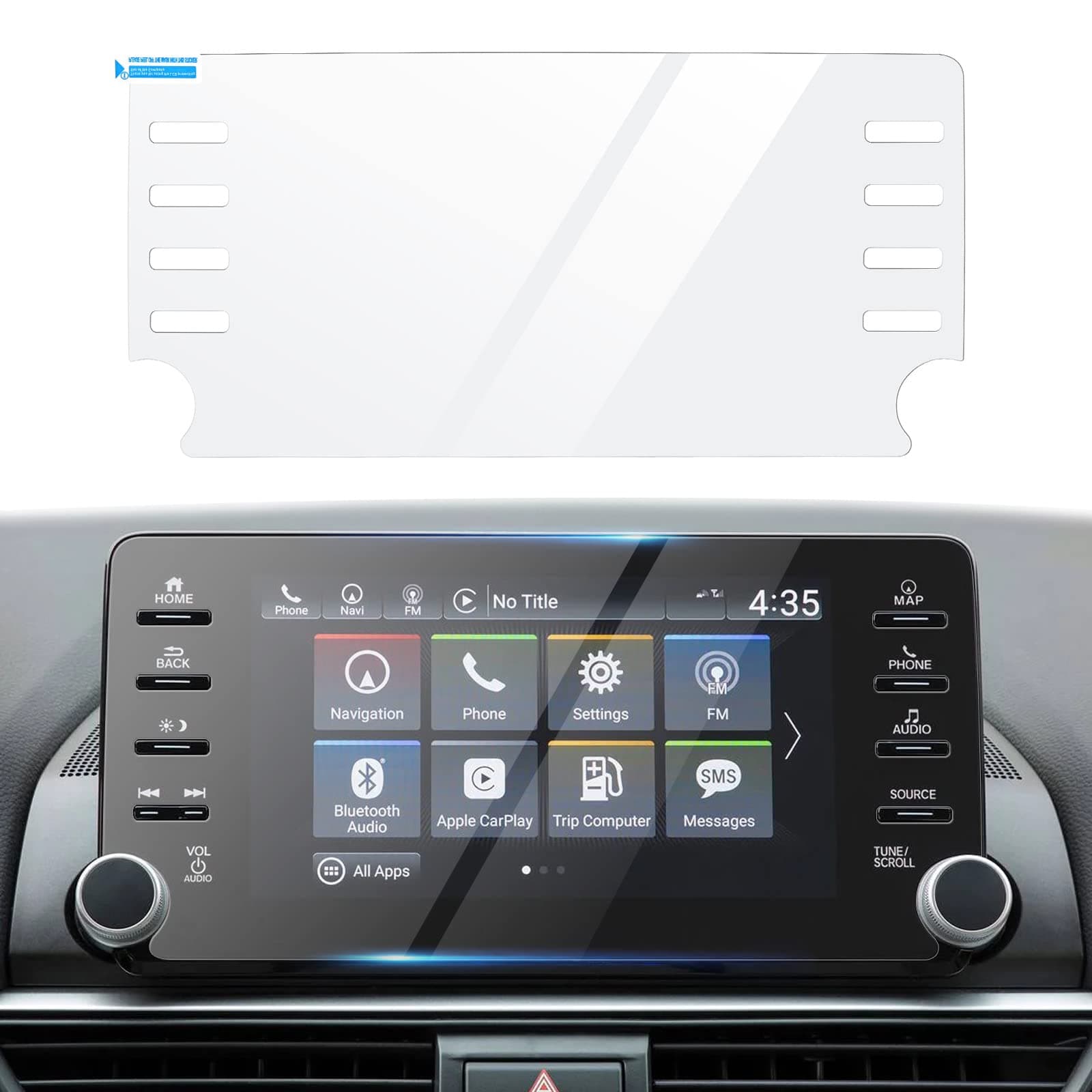 Autorder Custom Fit for Screen Protector 2018-2021 2022 Honda Accord Sport EX EX-L Touring EX-L Tempered Glass 9H Navigation Touchscreen Protective Film(8-Inch)