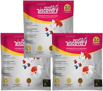 Super Premium (2 in 1 Formula) Pink Food - 20 G Pouch for All Aquarium Fishes (Mini Pellets - 0.8 mm)|Colour Enhancing & Nutritious Diet (Pack of 3),All Life Stages