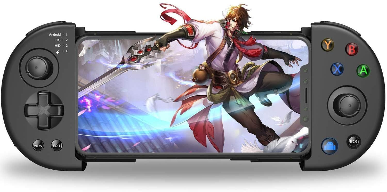 Wireless, PUBG Mobile Controller with Triggers for 3.5-6.5 Inch Android iOS for FPS Games Gamepad, Large, Black