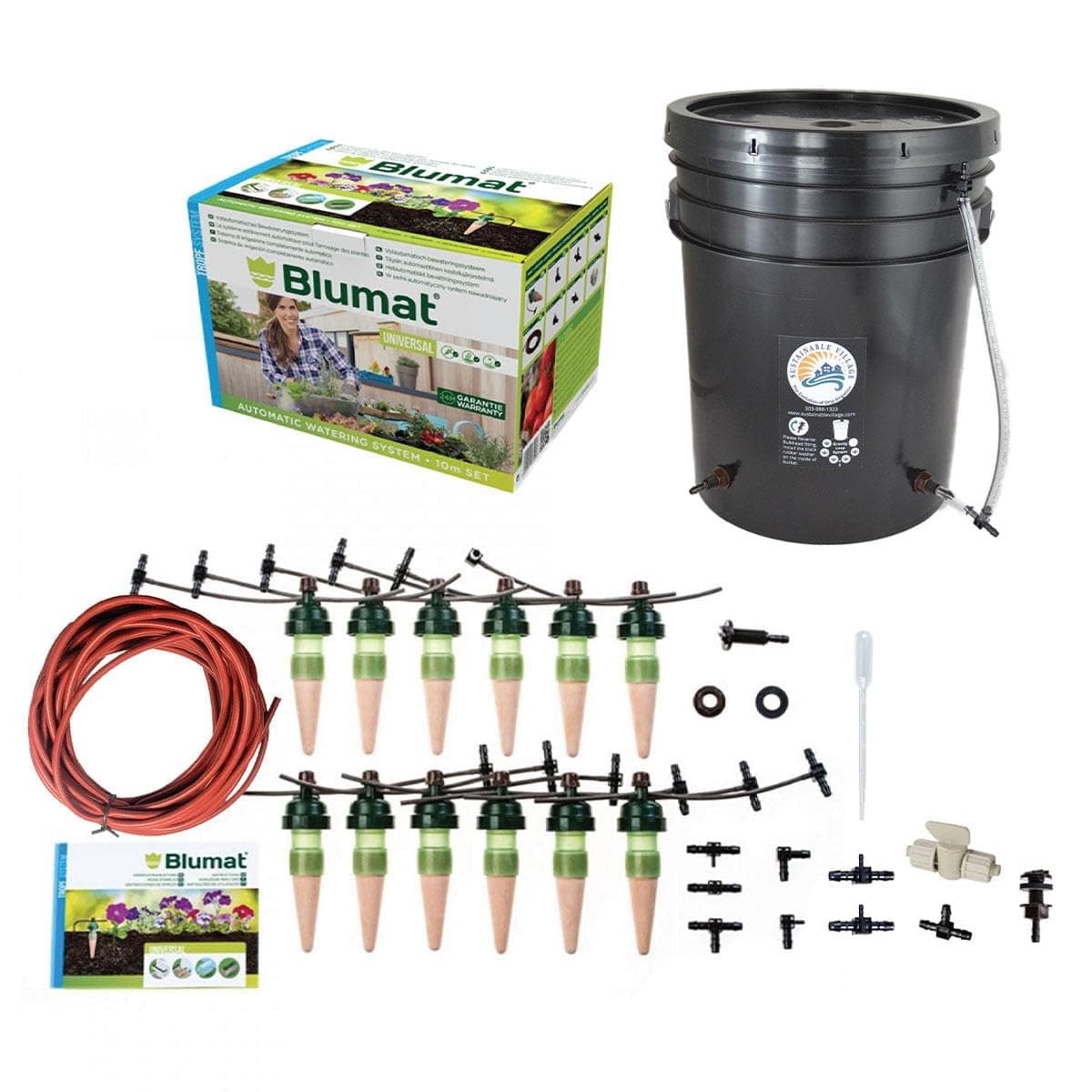 TROPF Medium Deluxe Irrigation Kit (12 Pack), Water Up to 12 Plants | Automatic Watering System | Garden, Patio, Hanging Baskets, Raised Bed, Greenhouse | Sustainable Outdoor System