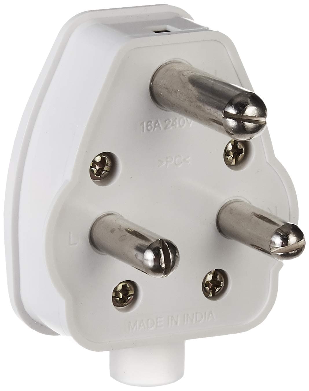 Anchor by Panasonic Plastic 16A 3 Pin Plug Top 240V (6 cm, White, Pack of 6)