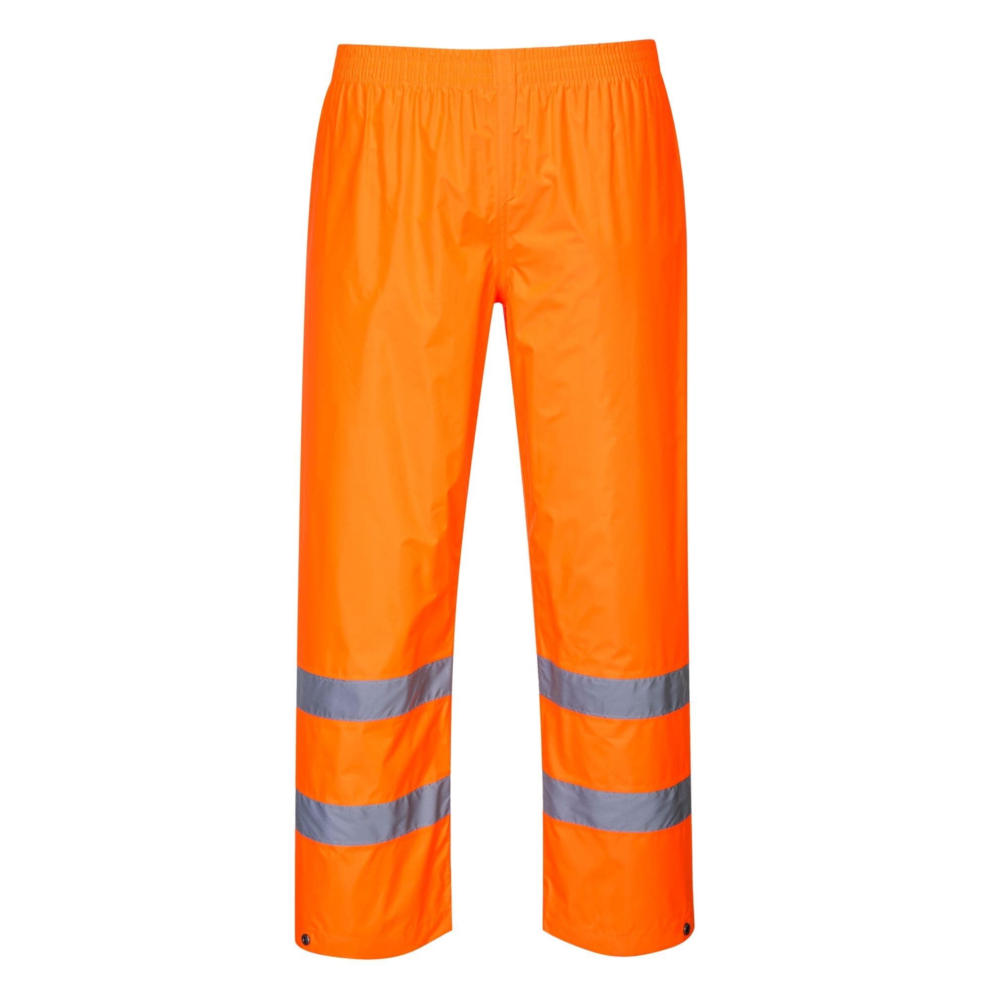 Portwest Hi-Vis Rain Trousers Viz Work Cargo Work Pants Reflective Waterproof Rain ANSI E, Orange, 3 XL