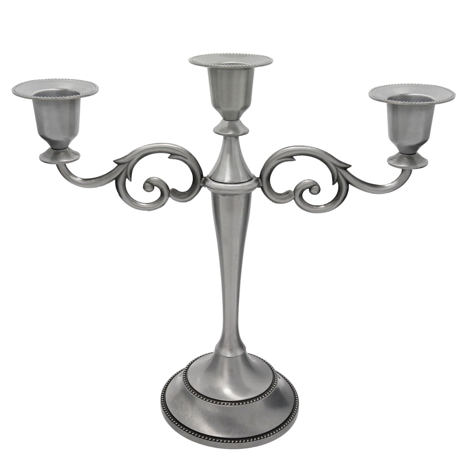 Viscacha 3-Candle Metal Candelabra,Pewter