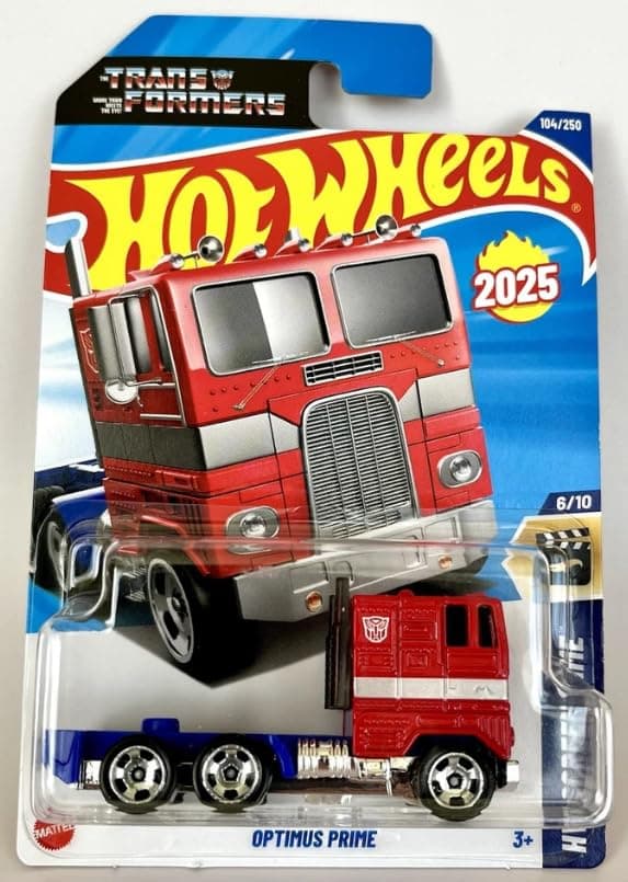 Hot Wheels Optimus Prime [Red & Blue], HW Screen Time 6/10, 104/250