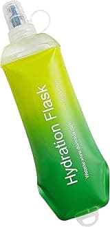 WILDREEDS 500ml Soft Flask, TPU Collapsible Soft Water Bottle for Hydration Pack, Running Vest, Folding Water Bottle for Hiking Cycling Climbing-1Pcs, Yellow to Green