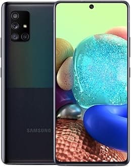 SAMSUNG Galaxy A71 5G (128GB, 6GB) 6.7" AMOLED+, Snapdragon 765G, 4500mAh Battery, Global 5G Volte GSM AT&T Unlocked (T-Mobile, Metro, Straight Talk) A716U (Prism Cube Black) (Renewed)