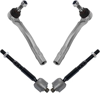 TRQ Front Inner and Outer Tie Rod Set 4 Piece Compatible with 2006-2012 Mercedes-Benz GL320 10-12 GL350 07-12 GL450 08-12 GL550 07-11 ML320 06-11 ML350 10-11 ML450 06-07 ML500 08-11 ML550
