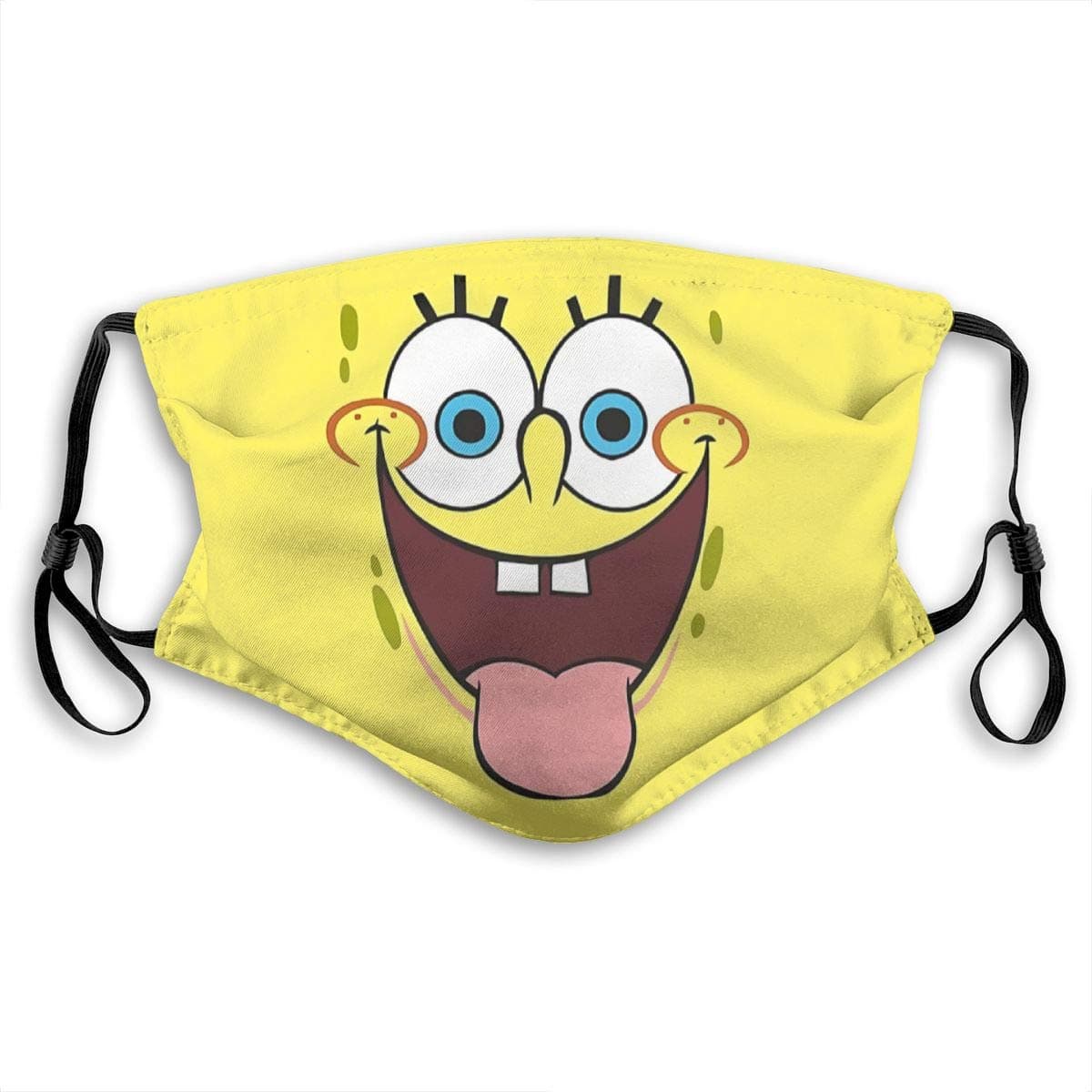 Anti Dust Mouth Face 5-lay Filter Spongebob Face Dustproof Pollution Washable Reusable Respirator Earloop Mouth Cover Protection For Men Women Kids