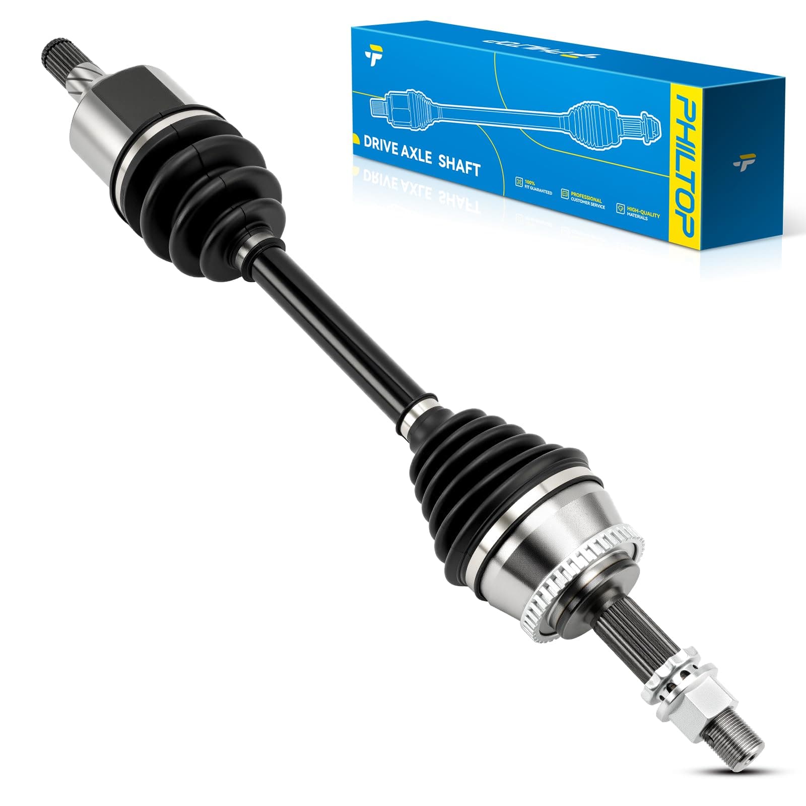 PHILTOP Front Left CV Axle Shaft Assembly for Nissan Sentra 1991-2006, Nissan 200SX 1995-1998, Nissan NX 1991-1993, 66-6163 CV Axle Shafts