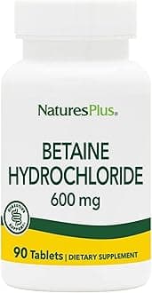 Nature's Plus Betaine Hydrochloride, 600 mg, 90 Tablets