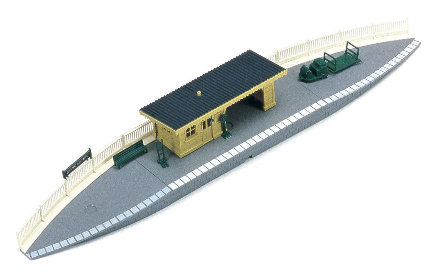 R590 OO Gauge Station Halt, Model Train Accessories for Adding Scenery, Dioramas, Woodland, Buildings and More to 00 Gauge Model Railway - 1:76 Scale, Grey