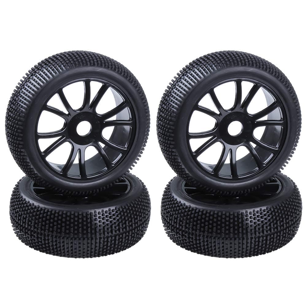 HobbyPark RC 1/8 Buggy Tires and Wheels 17mm Wheel Hex Hubs Foam Inserts for Arrma Typhon Redcat Team Losi VRX HPI HSP Hobao, Set of 4