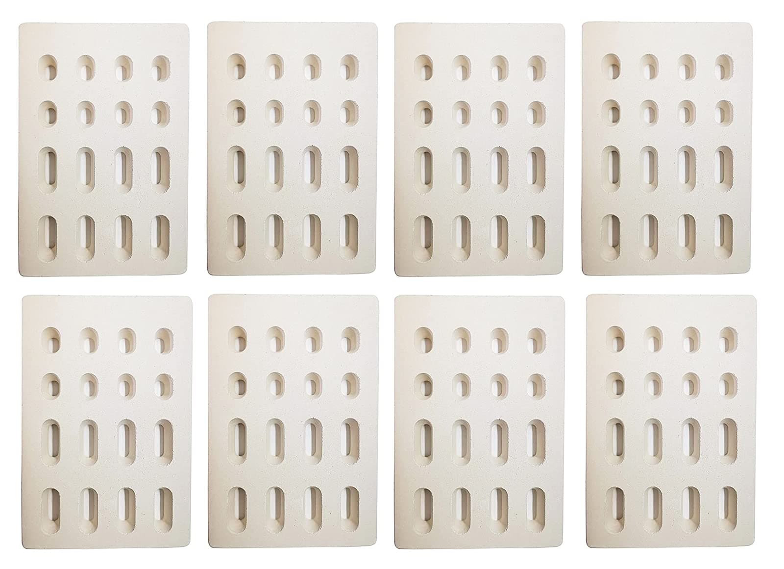 Cookingstar Ceramic Brick Flame Tamer, Grill Ceramic Briquettes (8-pack) for Barbeques Galore Grand Turbo