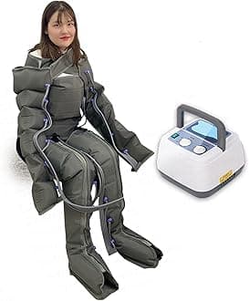 Leg,Waist,Arm Air Compression Massager Recovery Boots Helps for Reduce Swelling,Muscle Relaxation Full Body Pressotherapy Healthcare Rehabilitation Physiotherapy,8 Cavity,Breathable