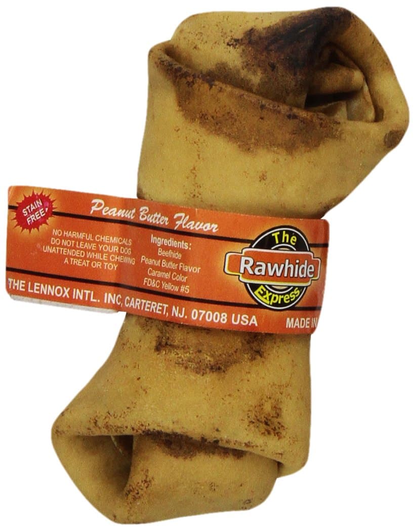 Premium Rawhide Bones Knotted Bone Peanut Butter, Chicken, 0.068 kg