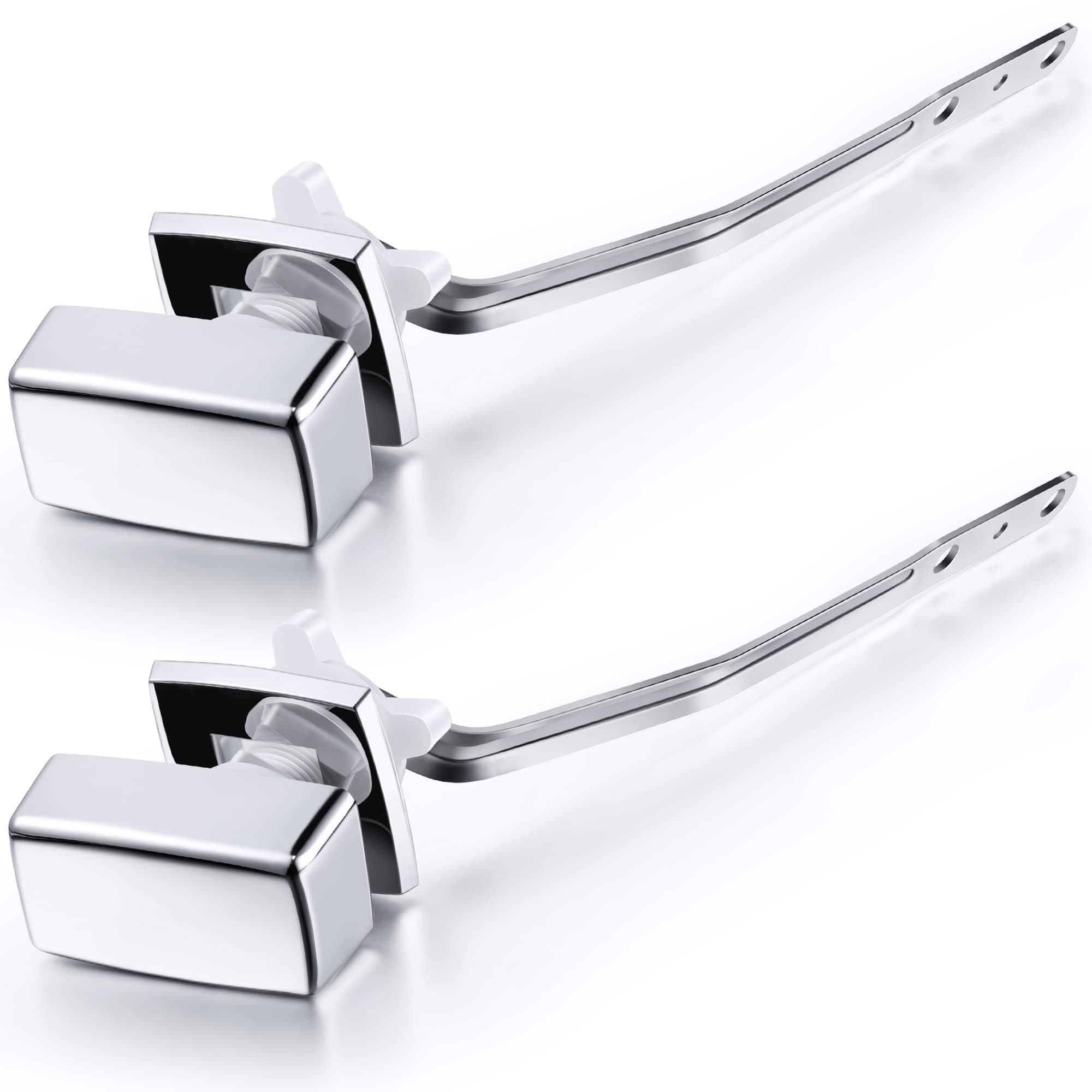 Meonum 2 Pack Toilet Flush Handle Replacement Kit, Toilet Trip Levers Side Mount Compatible with Kohler K-3722-0 Toilets/Kohler 85114-CP Trip Lever Kit, Polished Chrome