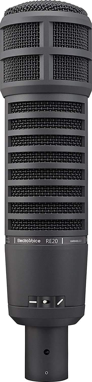 RE20-BLACK Dynamic Broadcast Announcer Microphone, Black (RE20)