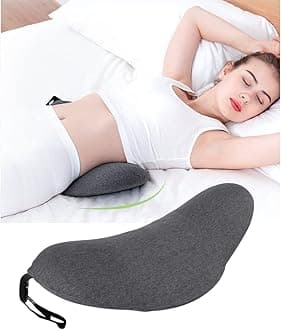 Lumbar Support Pillow Sleeping Waist Pillow Memory Foam Pregnancy Wedge Cushion Lower Back Support Sleeping Pillow For Waist Back Pain Spine Sciatic Pain Relief For Bed Sofa Chair Car Seat Travel