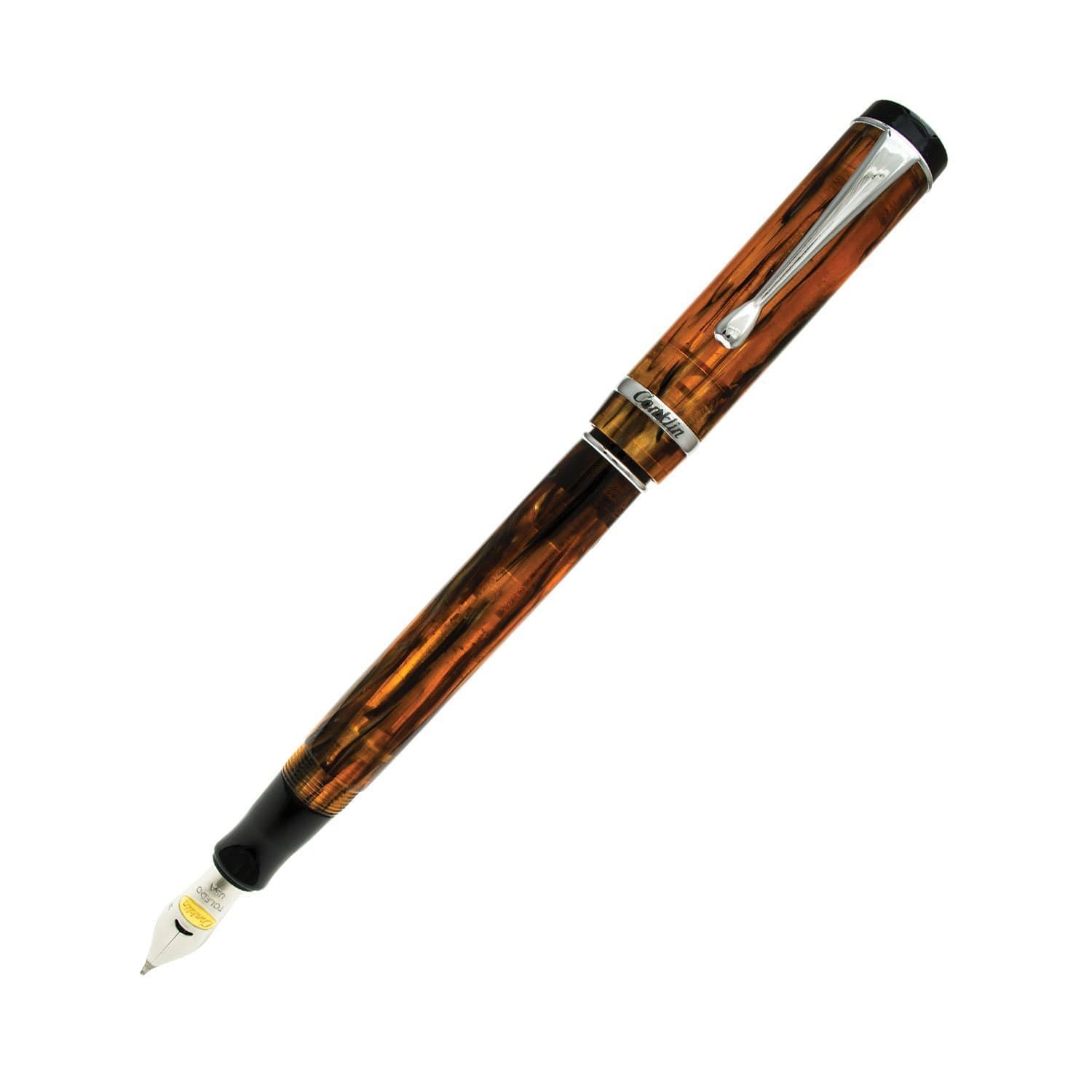 Conklin Duragraph Fountain Pen Amber - Medium Nib, Elegant Writing Tool with Warm Amber Finish