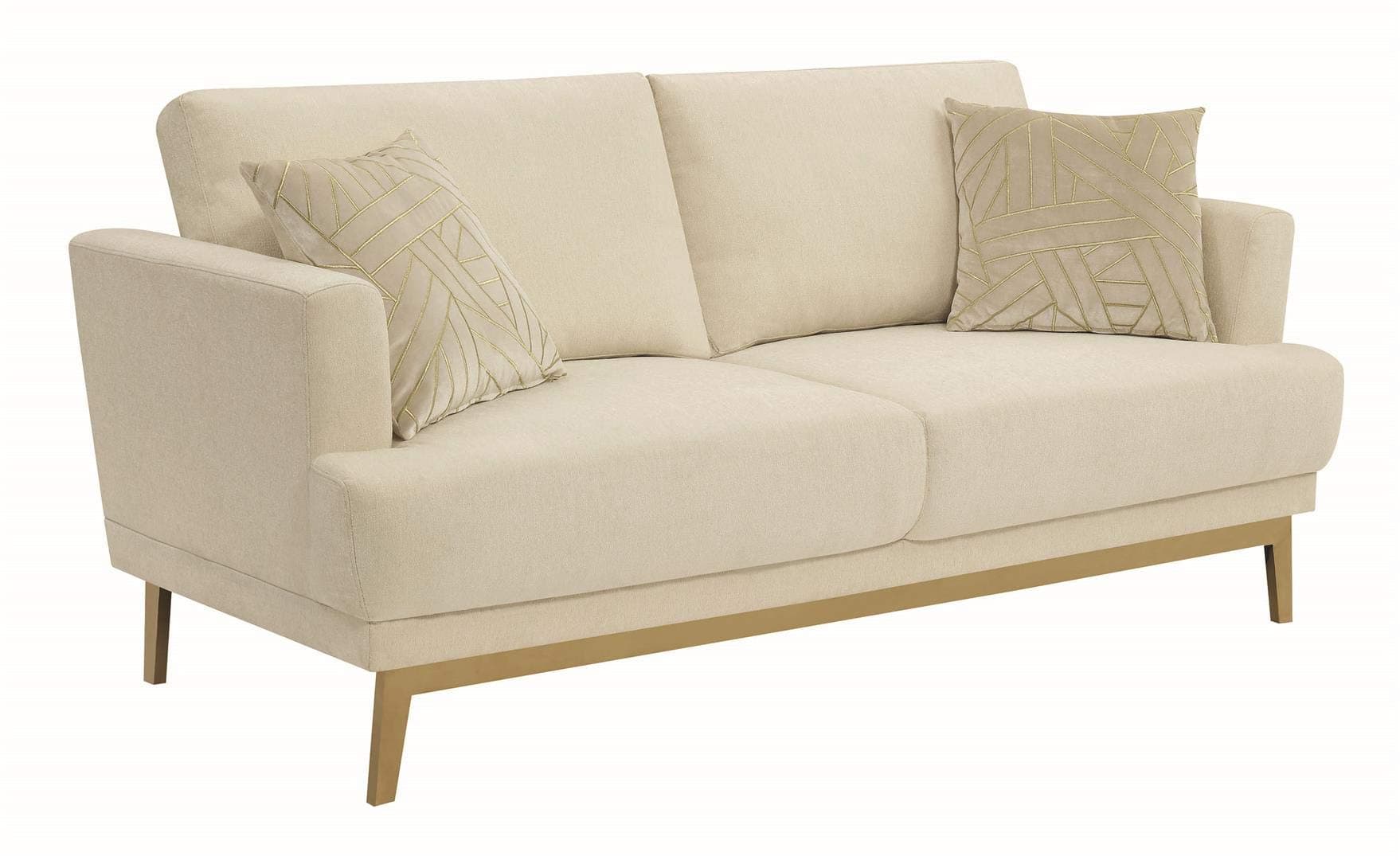 Scott Living Margot Upholstered Sofa, Beige, Gold