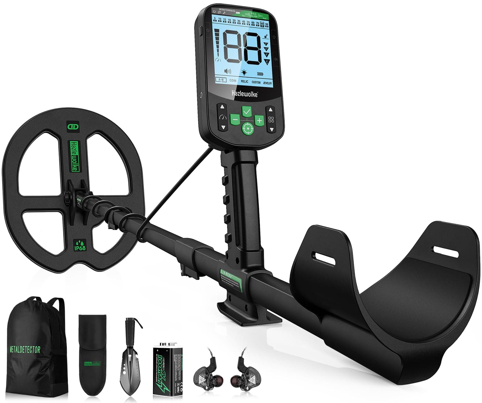 48" MAX Deep Depth Metal Detector for Adults, Professional Gold Detector with Pinpointer & All Metal Mode, Double-D Coil Waterproof Metal Detector Kit for Beach, Detector De Metales Oro Y Plata