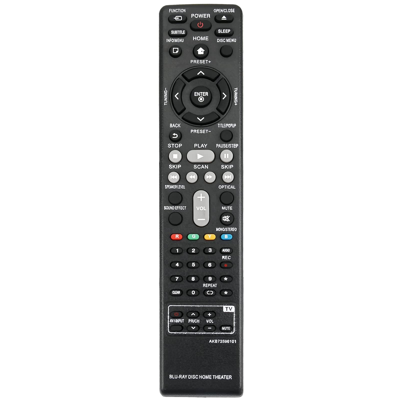 Allimity New Replacement Remote Control AKB73596101 fit for LG 3D Blu-ray DVD Home Theater System BH6220S BH6320H BH6420P BH6520T BH6620P BH6620S BH6620T BH5140S BH4120S BH6730S BH6820SW BH6830SW