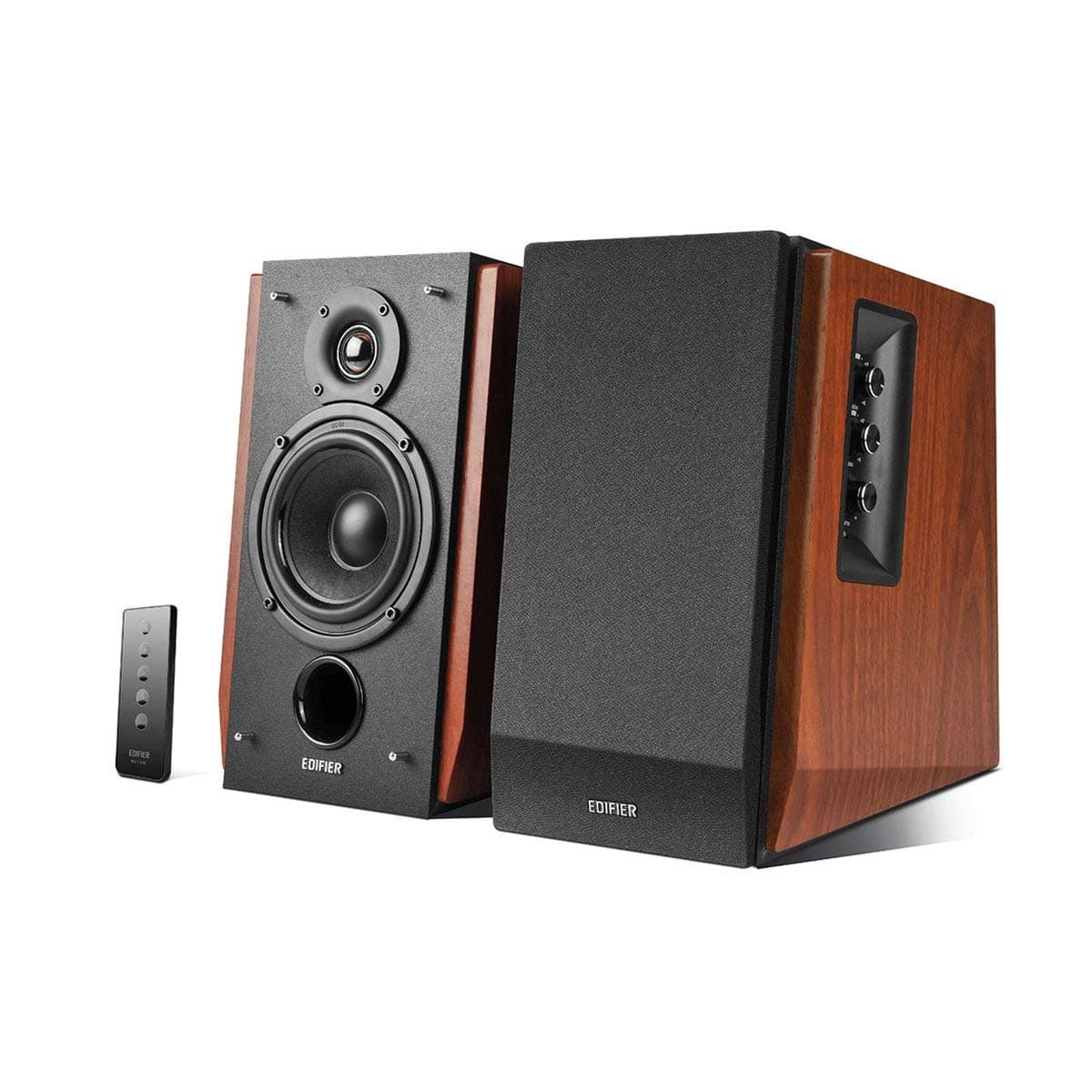 Edifier R1700BT Amplified Bluetooth Bookshelf Speaker System, 2.0 Powered Active Speakers 66 Watt RMS - Wooden