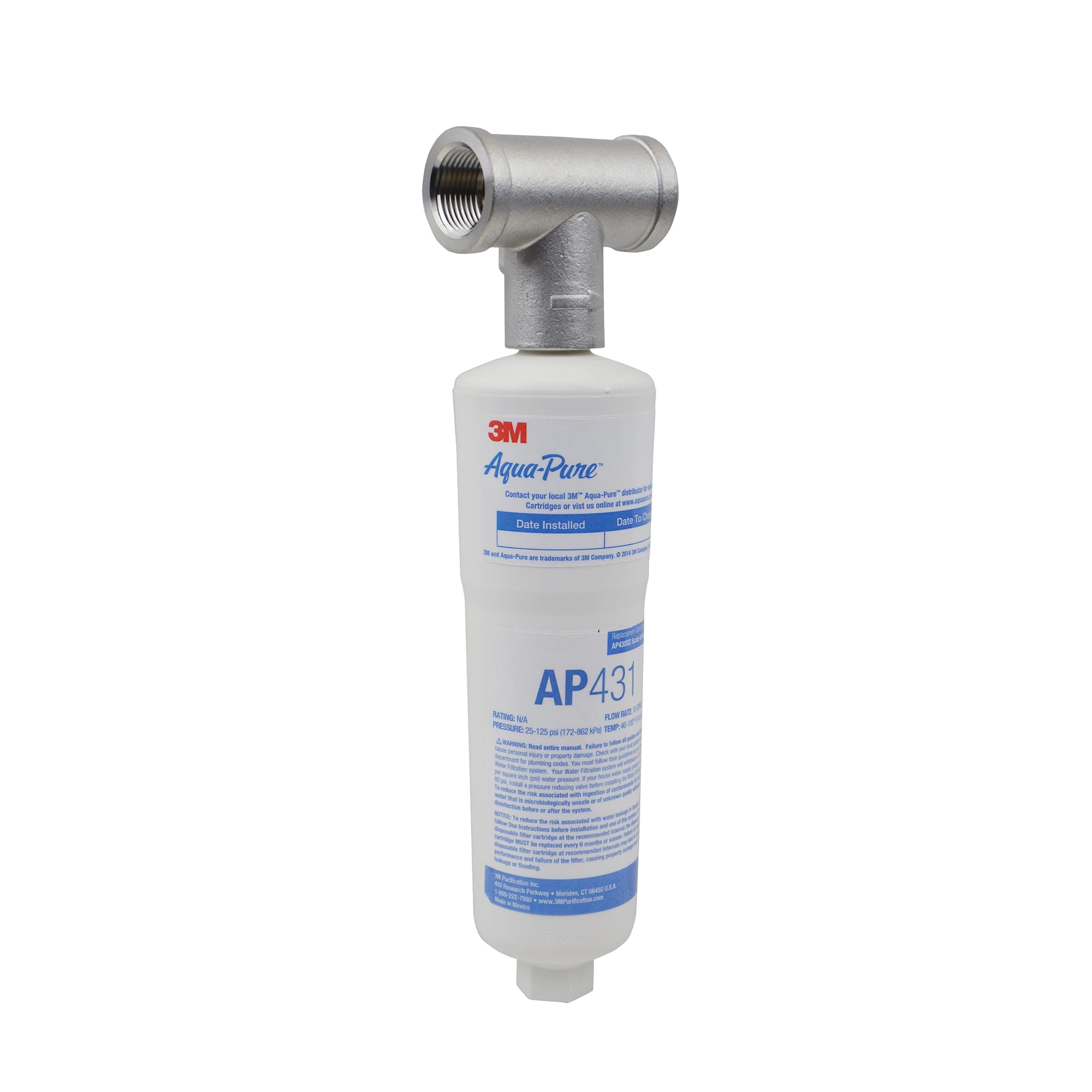 3M Aqua-Pure Whole House Scale Inhibition Inline Water System AP430SS, Prevents Scale Build Up On Hot Water Heaters and Boilers