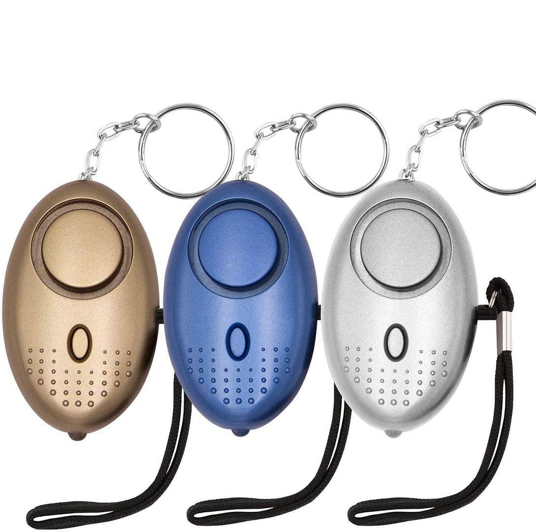KOSIN Safe Sound Personal Alarm, 3 Pack 145DB Security Keychain With LED Lights, Emergency Safety for Women, Men, Children, Elderly