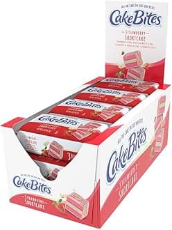 The Original Cakebites by Cookies United, Grab-and-Go Bite-Sized Snack (Strawberry Shortcake, 2 Ounce (Pack of 12)