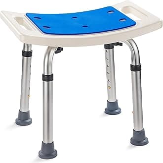 Dr. Kay's Shower Chair for Inside Bathroom, 350 lbs Capacity, Adjustable Height 14.5-19.5