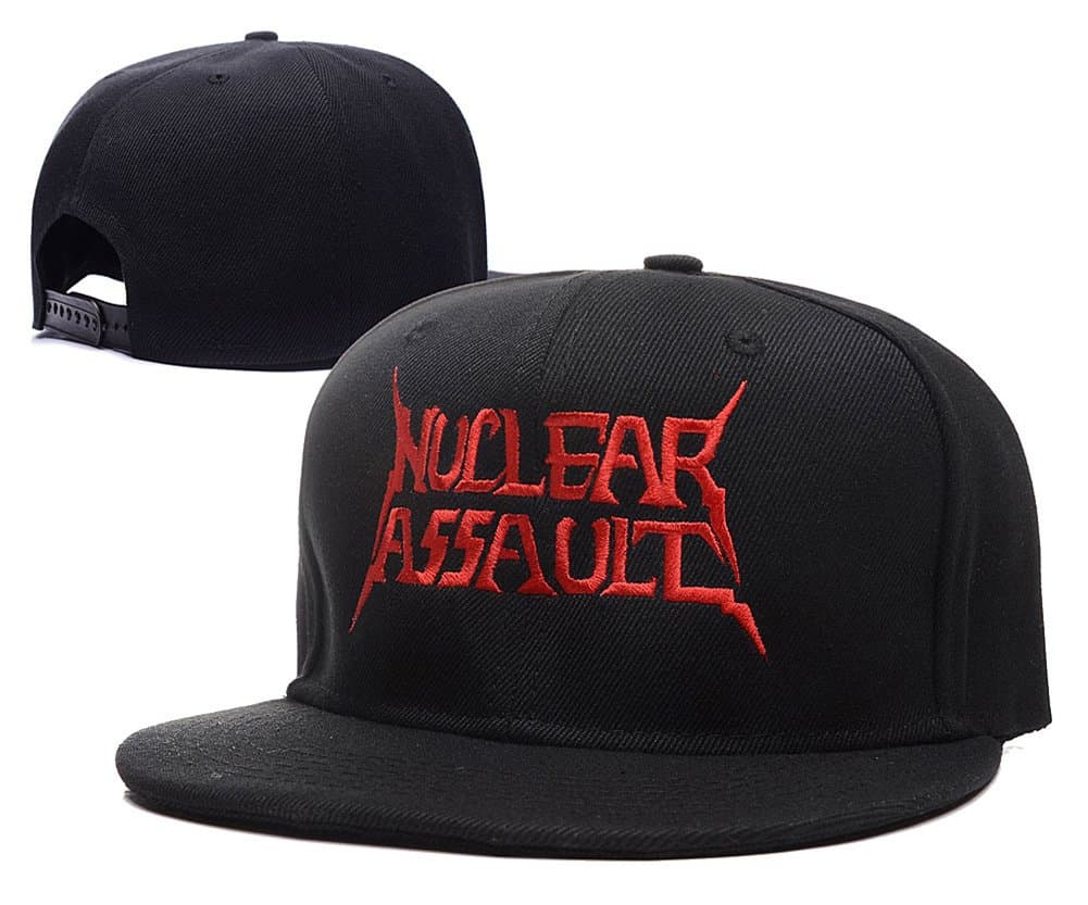Nuclear Assault Band Logo Adjustable Snapback Embroidery Hats Caps Black