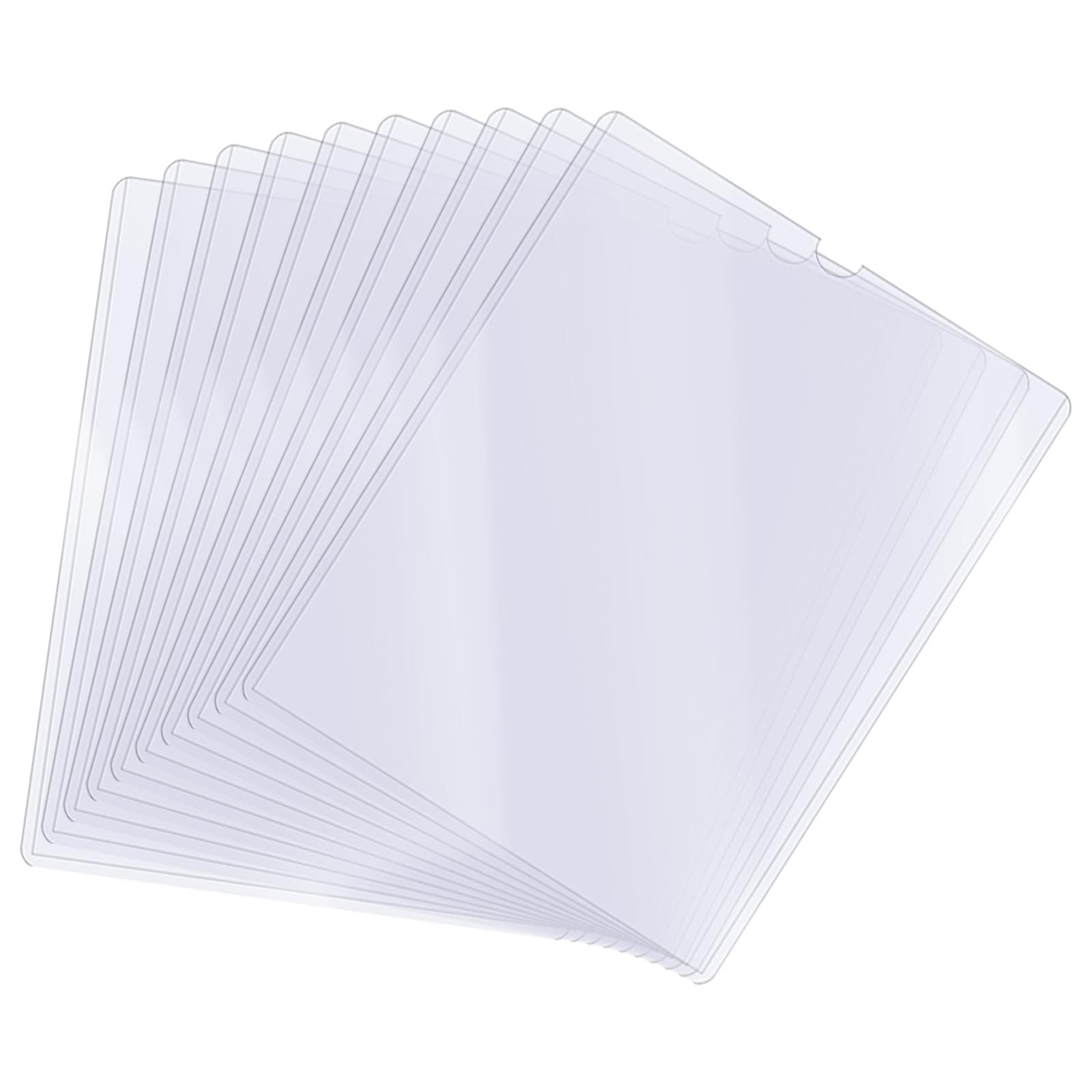 10pcs 8.5 x 11 Rigid Print Protectors Clear File Sheet Protectors Paper Sheet Protectors Rigid Top Loaders PVC Paper Page Protectors for Document Paper Files