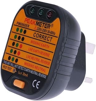 220V ~ 250V Portable Electrical Smart Socket Tester & 50-60Hz AC 12-1000V Pen Circuit Detector-E1518UK