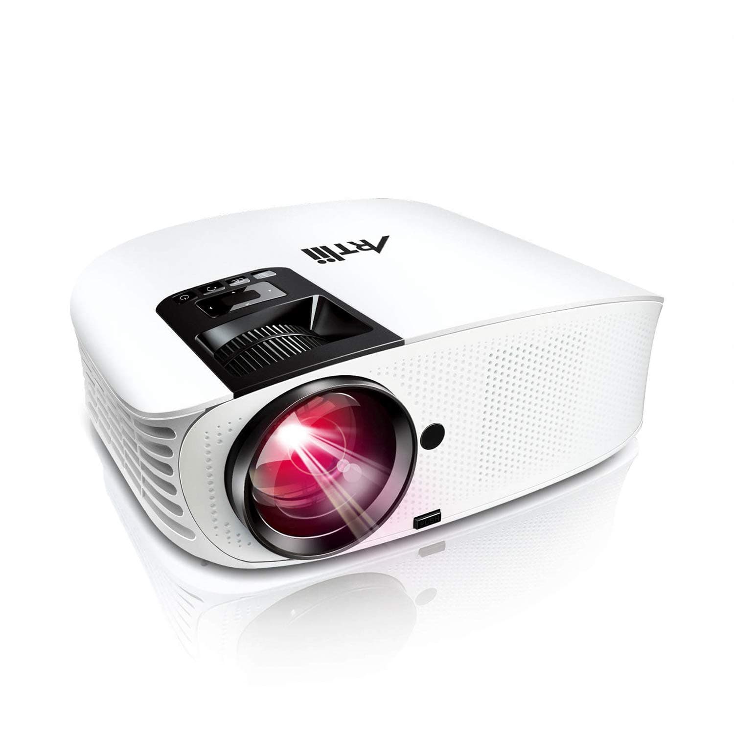 ARTlii HD Projector 1080P Support Home Theater Projector with 2 HiFi Dolby Stereo, 250" HD Movie Projector for Home Entertainment, Movies, Sports and Video Games