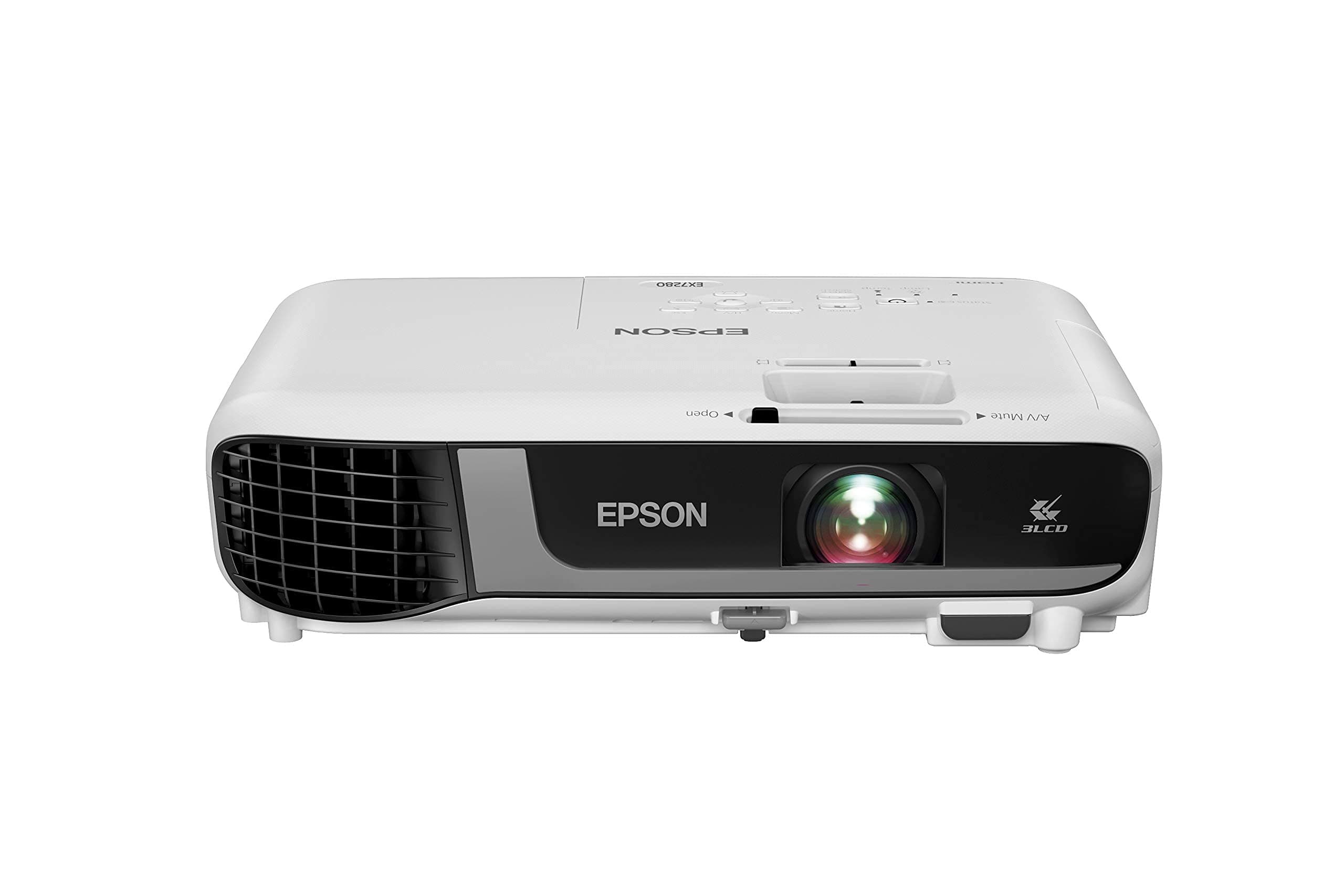 Epson Pro EX7280 3-Chip 3LCD WXGA Projector 4000 Lumens Equal Color and White Brightness, HDMI, Built-in Speaker, 16,000:1 Contrast Ratio