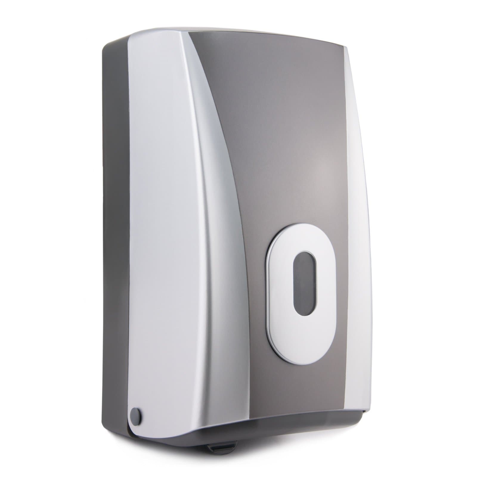 Toilet Paper Dispenser - Bulk Pack Inter-Leaf Or Standard Roll - Wall Mounted (Silver/Graphite)