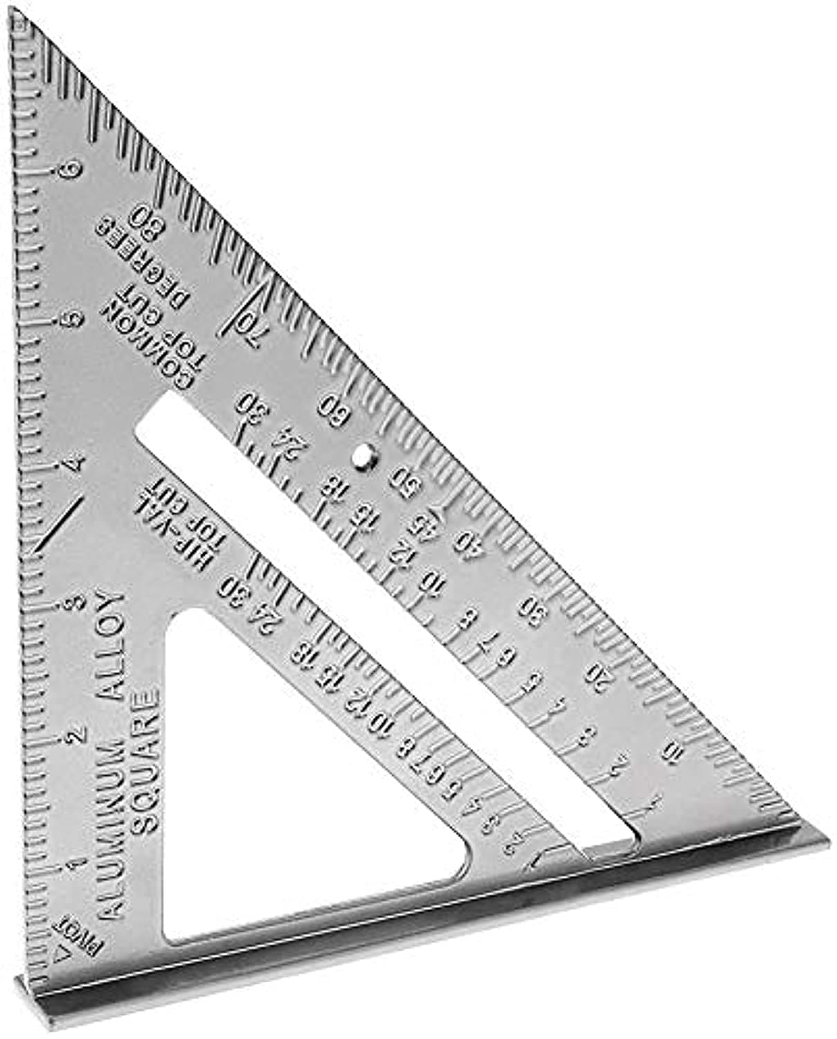 Ruler Metric Aluminum Alloy Speed Square Roofing Triangle Measuring Tool Aluminum Alloy High Precision Triangle Ruler for Measurement Ruler Tool