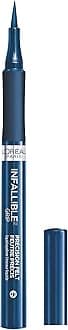 L'Oreal Paris Cosmetics Paris Makeup Infallible Grip Precision Felt Eyeliner, Smudge Resistant, Long Lasting Waterproof Eyeliner, Blue, Blue, 0.03 fl oz