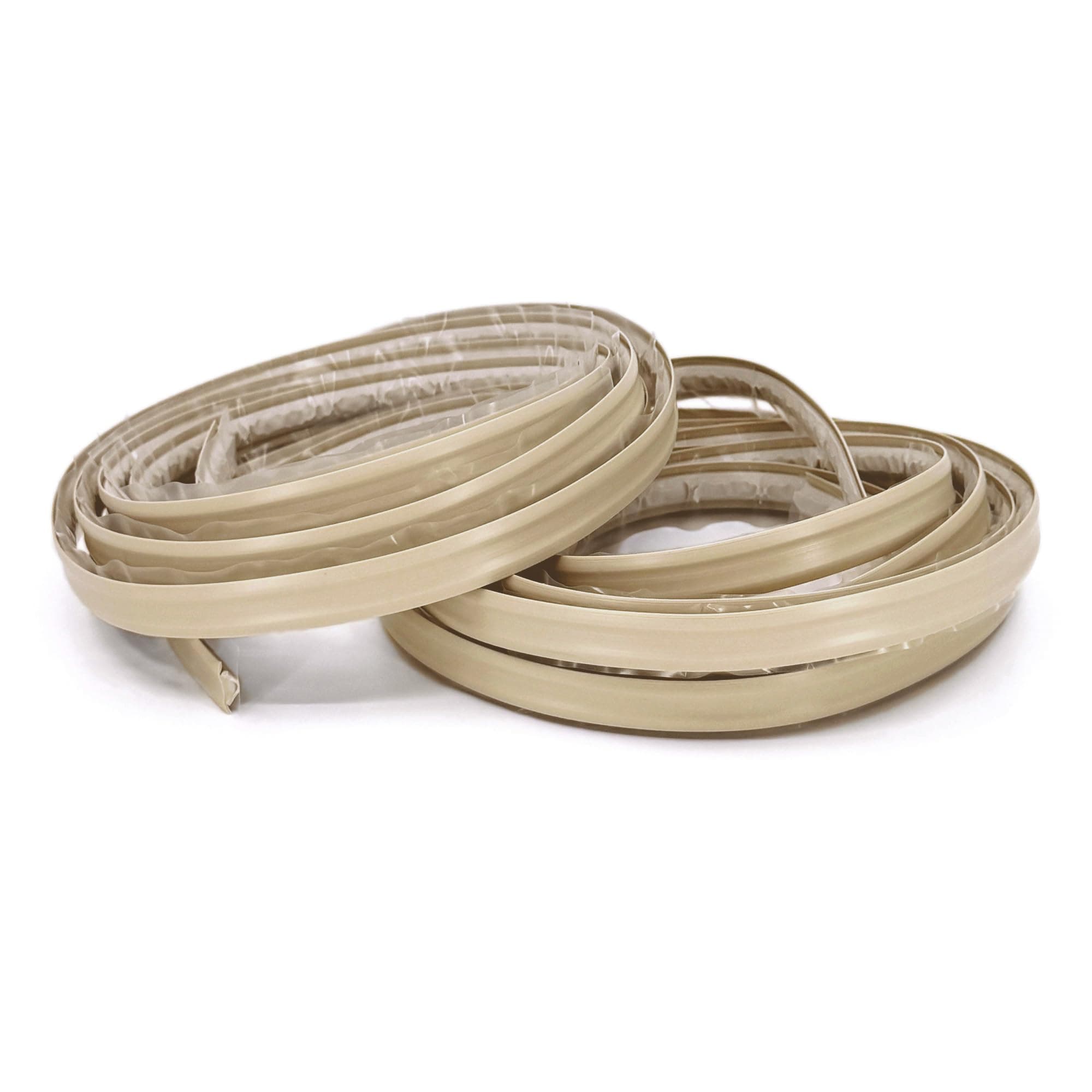 InstaTrim 1/2 Inch (Covers 1/4" Gap) Flexible, Self-Adhesive, Caulk and Trim Strips for Floors, Ceilings, Countertops and More (Ivory, 10ft Long, 2 Pack)