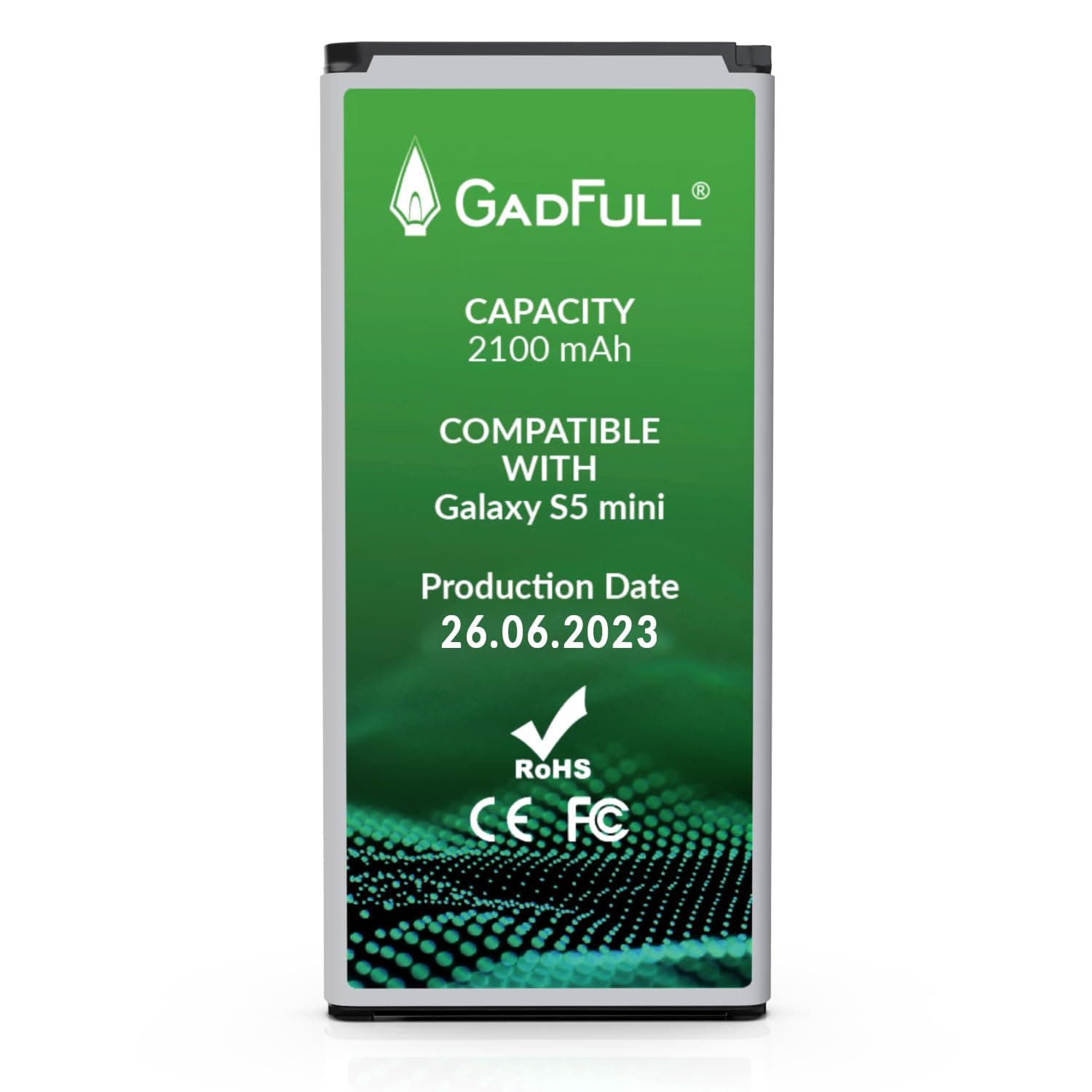 GadFull Battery Compatible with Samsung Galaxy S5 Mini | 2022 Production Date | Corresponds to Original EB-BG800BBE | Compatible with Galaxy S5 Mini SM-G800F | Duos SM-G800H
