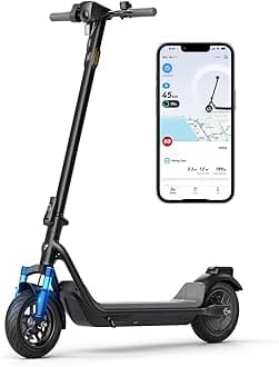 NIU Electric Scooter for Adult - KQi 1PRO 100 200 Series E Scooter w/Suspension, 500-700W Peak Power, 14-33 Max Miles, Top 15-20 MPH, Portable Commuting Escooter, Folding Handlebars(Only 100F & 200F)
