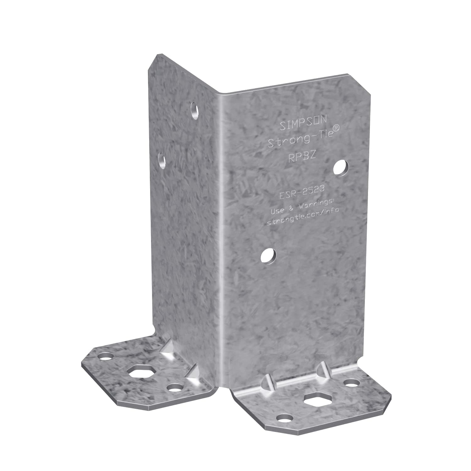 RPBZ RPBZ ZMAX Galvanized Retrofit Post Base for Double 2x4 (Pack of 12)