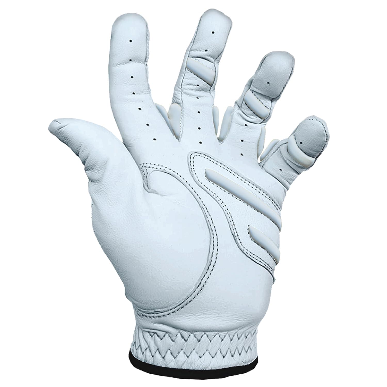 MONKEY GRIP Golf Glove Bearing Capacity Non Slip No Slice pad Premium Leather Power Pad Left Hand, MAN-Small, White