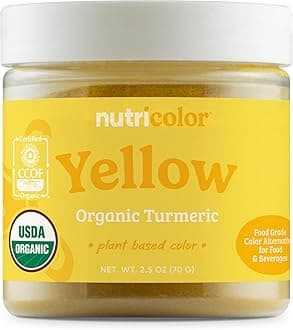 Yellow Plant Based Food Coloring From Organic Turmeric Powder (70 Servings) - Nutricolor Color Alternative For Food & Beverages