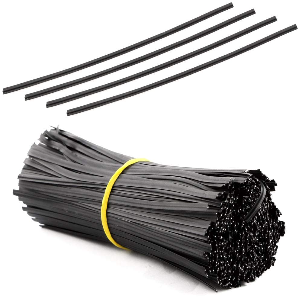 WFPLUS 600Pcs 5 Inches Plastic Black Twist Ties for Candy Bags Party Cello and Cake Pops