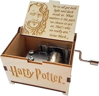 Harry Potter Mini Music Box with Movies Hedwig's Theme, Gifts for Women, Men, Birthday, Christmas, Mother’s Day, Anniversary or Merchandise Decor - Sirius Black Both Quote