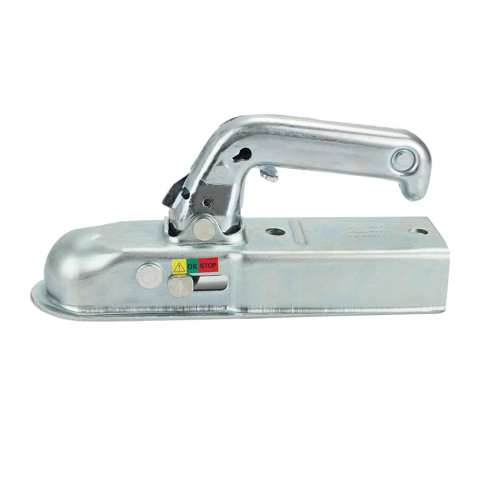 Trailer Hitch 50mm Heavy-Duty Trailer Coupling Easy-Install Tow Coupling Towing Hitch up to 800kg for Light Non-Braking Trailers