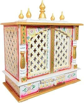 Kamdhenu art and craft Wooden Temple/Home Temple/Pooja Mandir/Pooja Mandap/Temple (A-3)