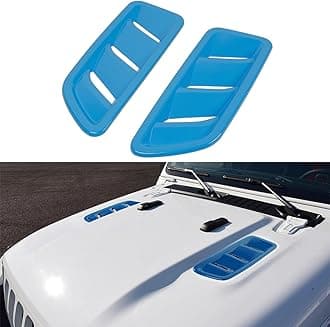 Car Hood Air Vents Trim for Jeep Wrangler JL JT Gladiator Rubicon 2018-2022 Hood Scoop, Bonnet Air Vent Hood Grille Intake Cover Exterior Accessories 2PCS